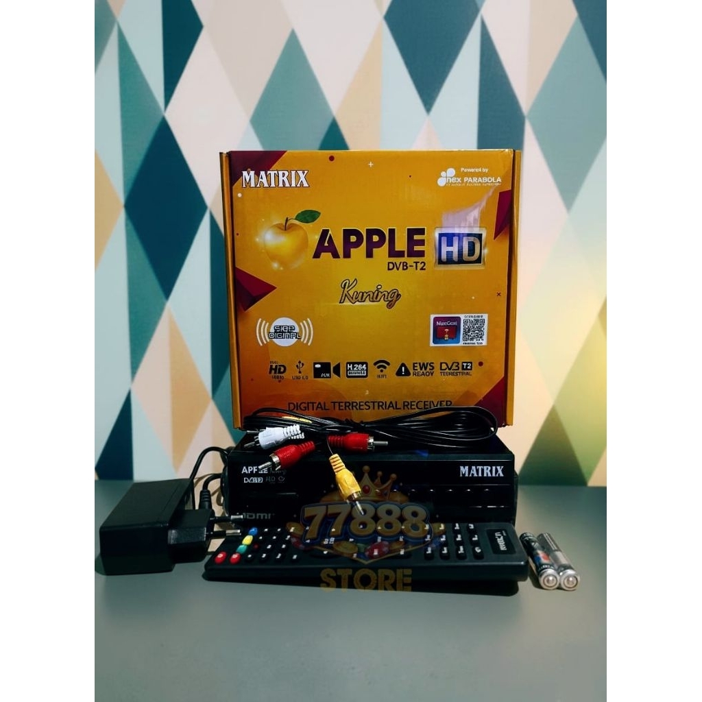 MATRIX Set Top Box Apple Kuning DVBT2 HD / STB TV Digital