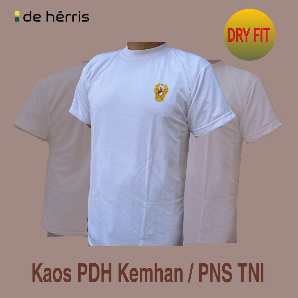 Kaos PDH Kemhan / Kaos Putih PNS TNI