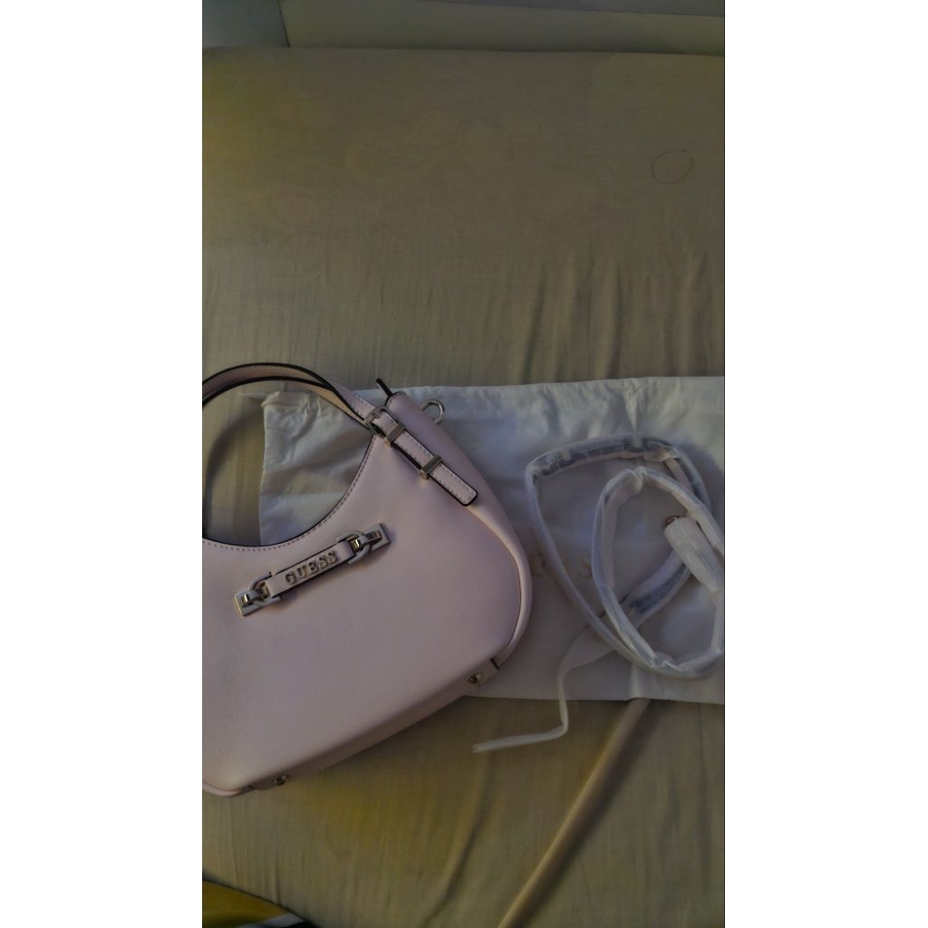 Guess Lefia Small Satchel Bag Pink