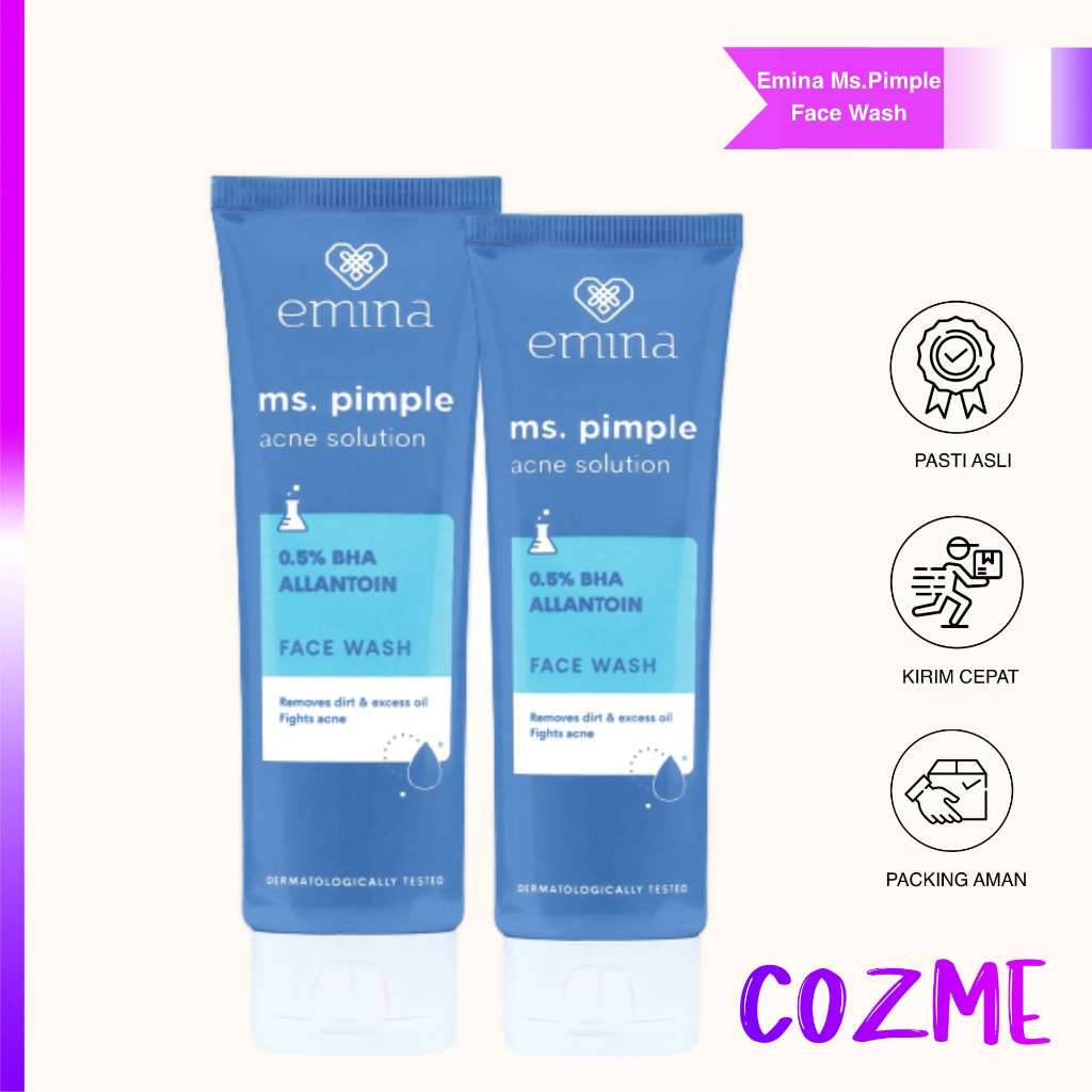 [2PCS] EMINA Ms. Pimple Acne Solution Face wash 50mL