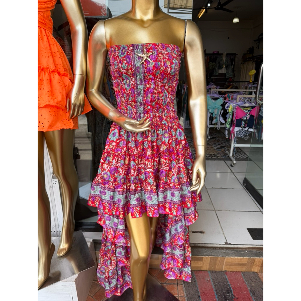 long dress cantik kemben panjang belakang