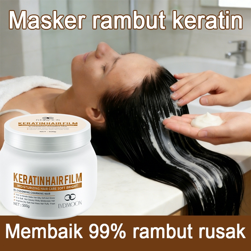 Keratin rambut rusak Masker Rambut Keratin 500ml untuk Rambut Rusak Perawatan Intensif dan kering Ma