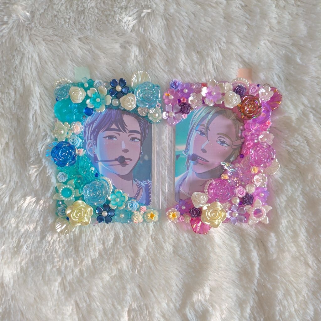 Toploader Deco Cream Couple / Photocard Holder Deco / Cahol photocard kpop or anime