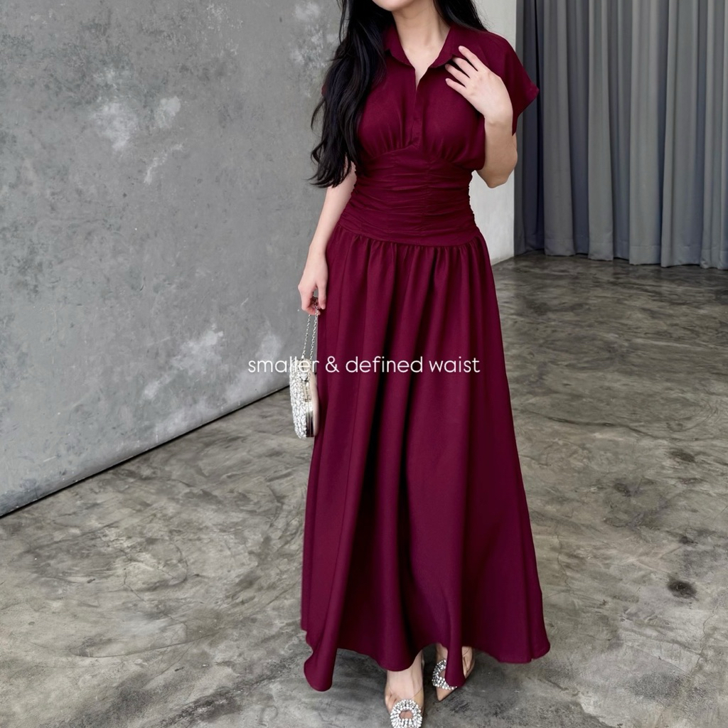 SELIM LABEL Chiara Dress - Long Dress Wanita / Dress Pesta Fit Pinggang / Dress Lebaran