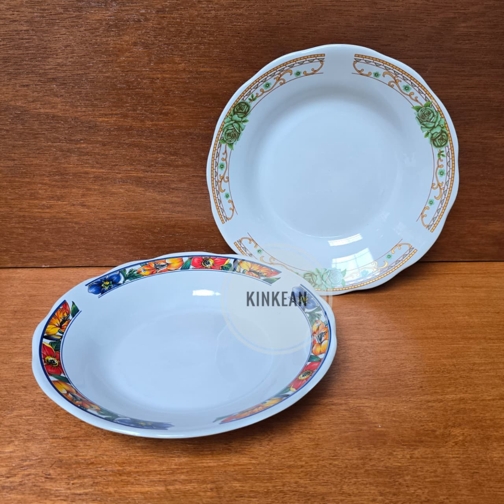 Piring Makan 8" (21,5cm) Polet Rose/Pelangi - Lucky Indonesia / SunBird