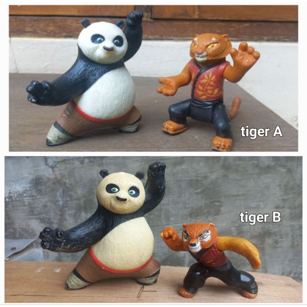 Mainan Figure set dapat 2pc figure Kungfu Panda dan Tiger Tigress Original McDonald