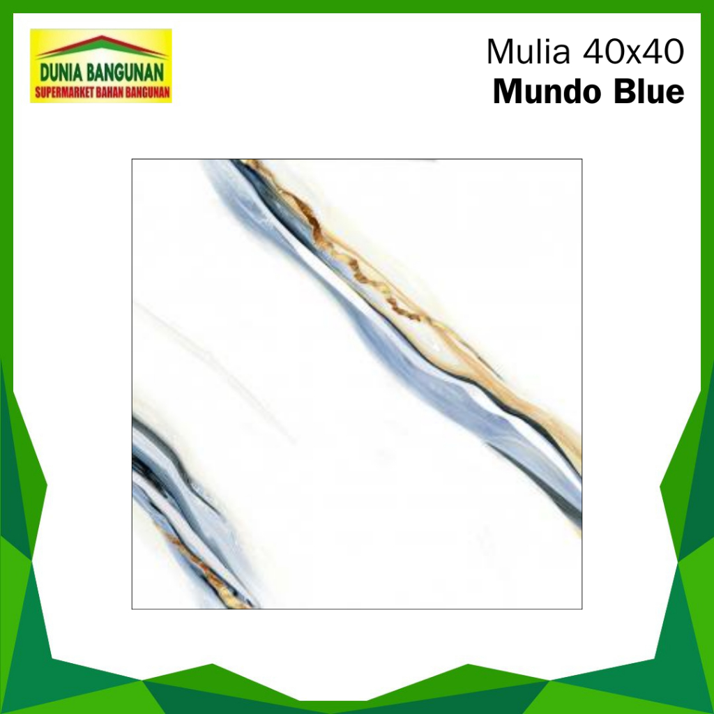 Keramik 40x40 Mulia Mindo Blue Keramik Glossy Marble Biru Keramik Lantai Dinding
