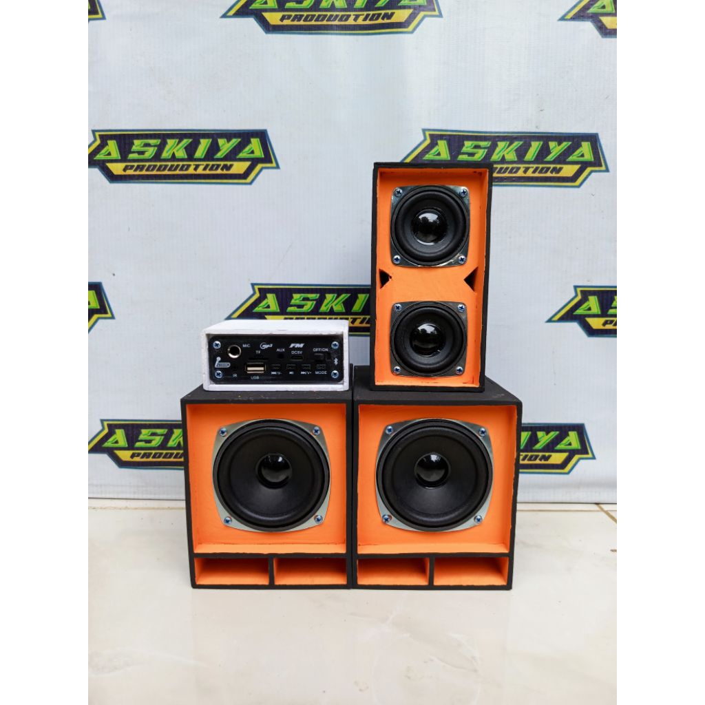 MINIATUR SOUND SYSTEM PAKET LENGKAP SUDAH BLUETOOTH BATERAI CAS KARAOKE