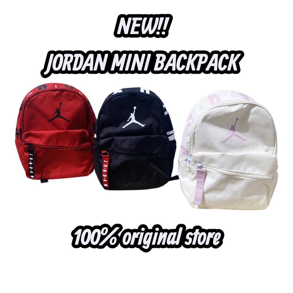 Nike Air Jordan Mini Patrol Kids Backpack Boys Girls Unisex Tas Ransel Anak Original Tag