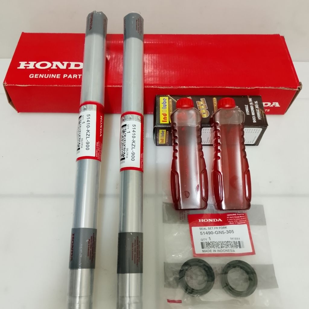 Paket As shock depan Honda Beat Fi Beat Fi 2013-2019 sepasang sok+sil+oli KZL