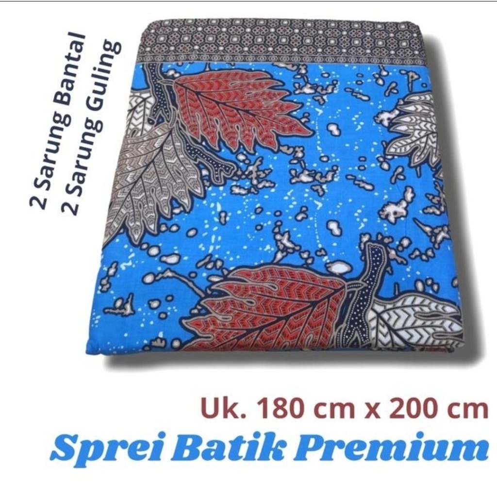 Sprei Batik Klasik Seprei Batik Cap dari Solo Tidak Luntur ukuran 180x200cm Berkaret Pojok 4 Sisi