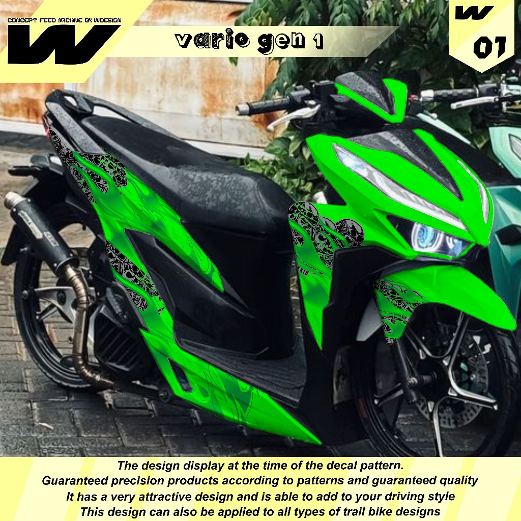 (COD) Sticker Decal Full Body Motor Honda Vario 125/150 2017 2018 2019 2020 2021 2022 Stiker Skotlet