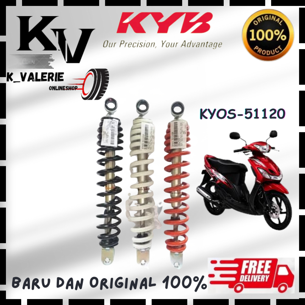 [Original Shockbreaker] Shock Belakang Yamaha Mio J M3 Soul GT Gear Sporty Smile Fino Freego Fazzio 