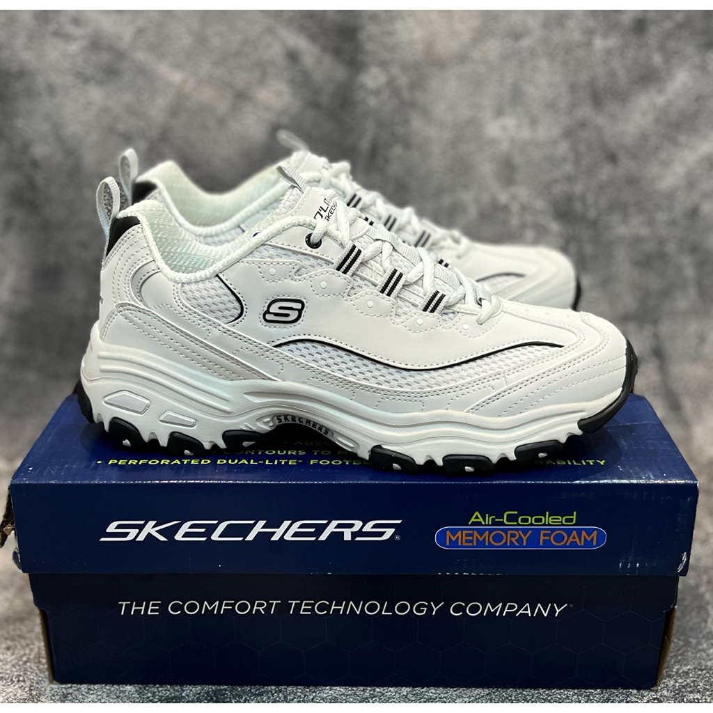 BEST SELLER Skechers D’lites Light Gray Men's Shoes Original