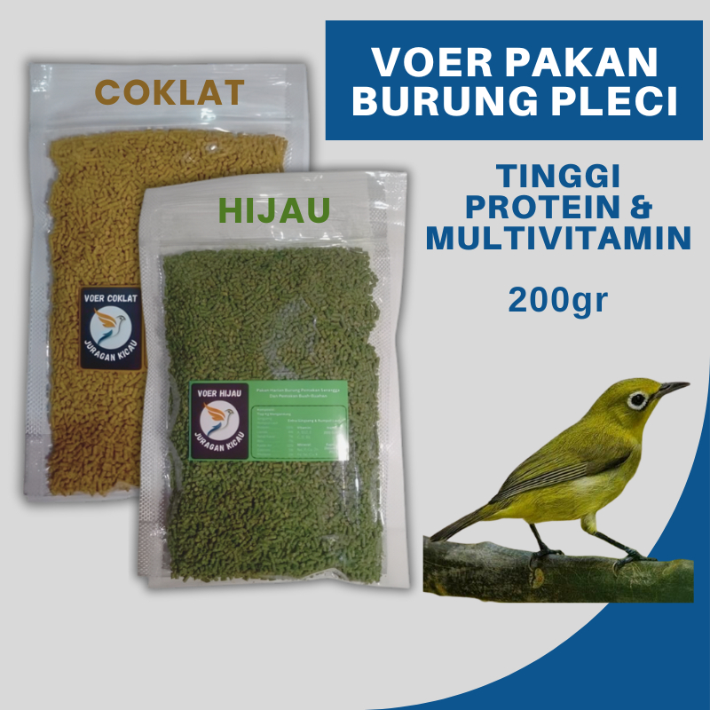 Voer Juragan Kicau 200gr Pakan Burung Pleci Tinggi Protein Agar Gacor