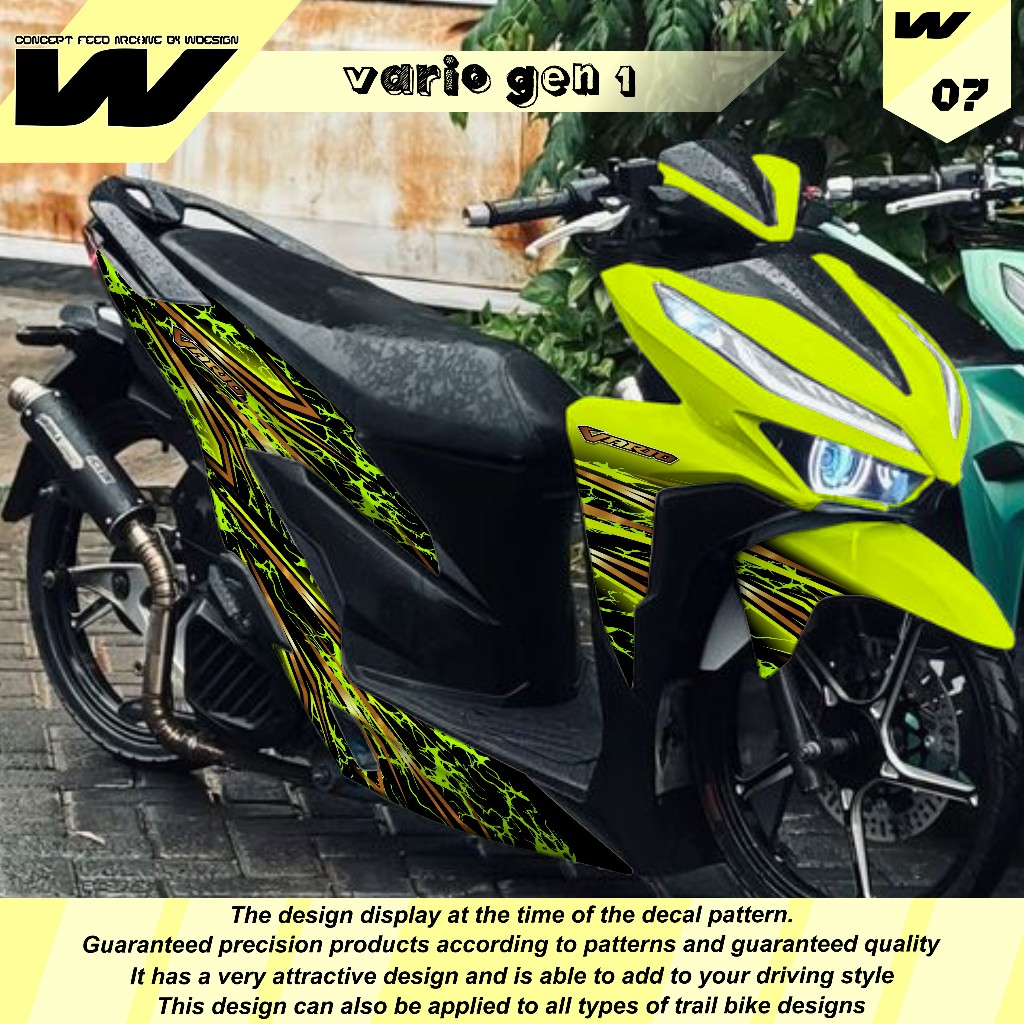 (COD) Sticker Decal Full Body Motor Honda Vario 125/150 2017 2018 2019 2020 2021 2022 Stiker Skotlet