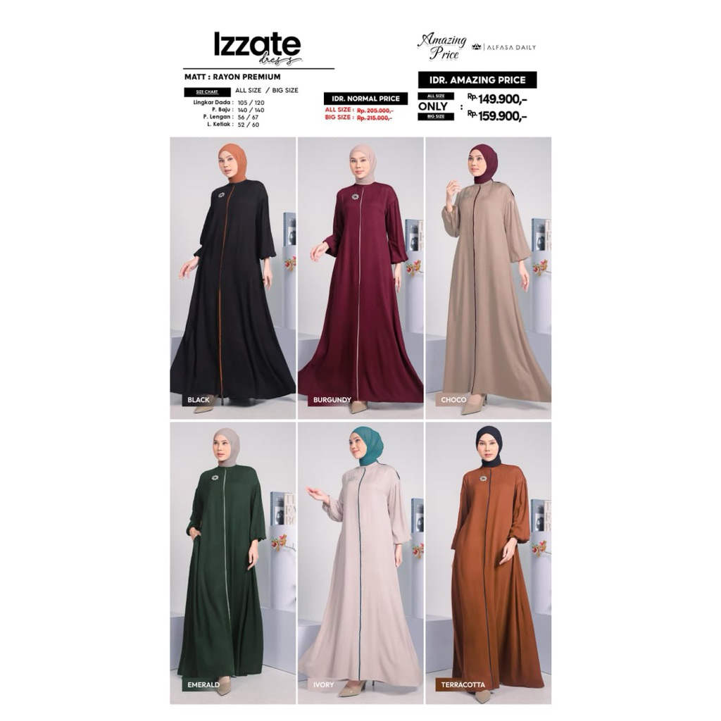 Alfasa Daily - Dress / Gamis / Izzate Dress Alfasa