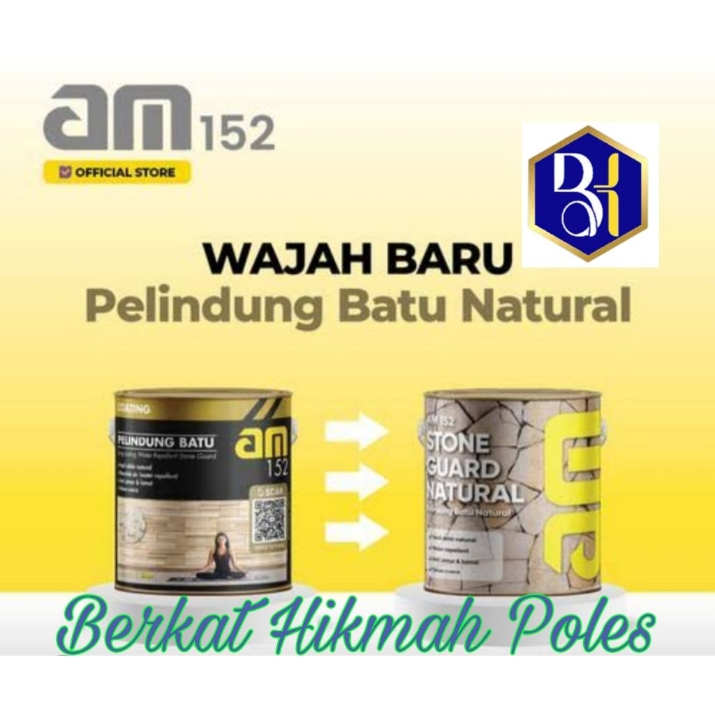 Coating AM 152/Cat Pelapis batu alam AM 152 - Natural