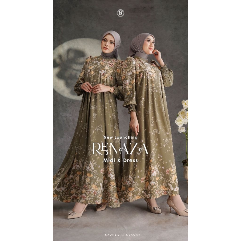 RENAZA SERIES NADHEERA LUXURY || DRESS MEWAH || DRESS SULTAN || DRESS CANTIK || BISA COD