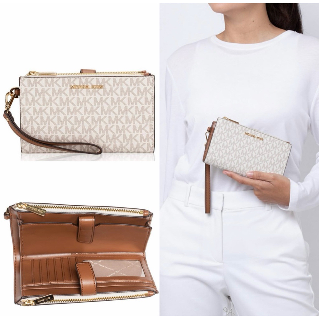 Michael Kors Jet Set Travel Large Double Zip Wristlet