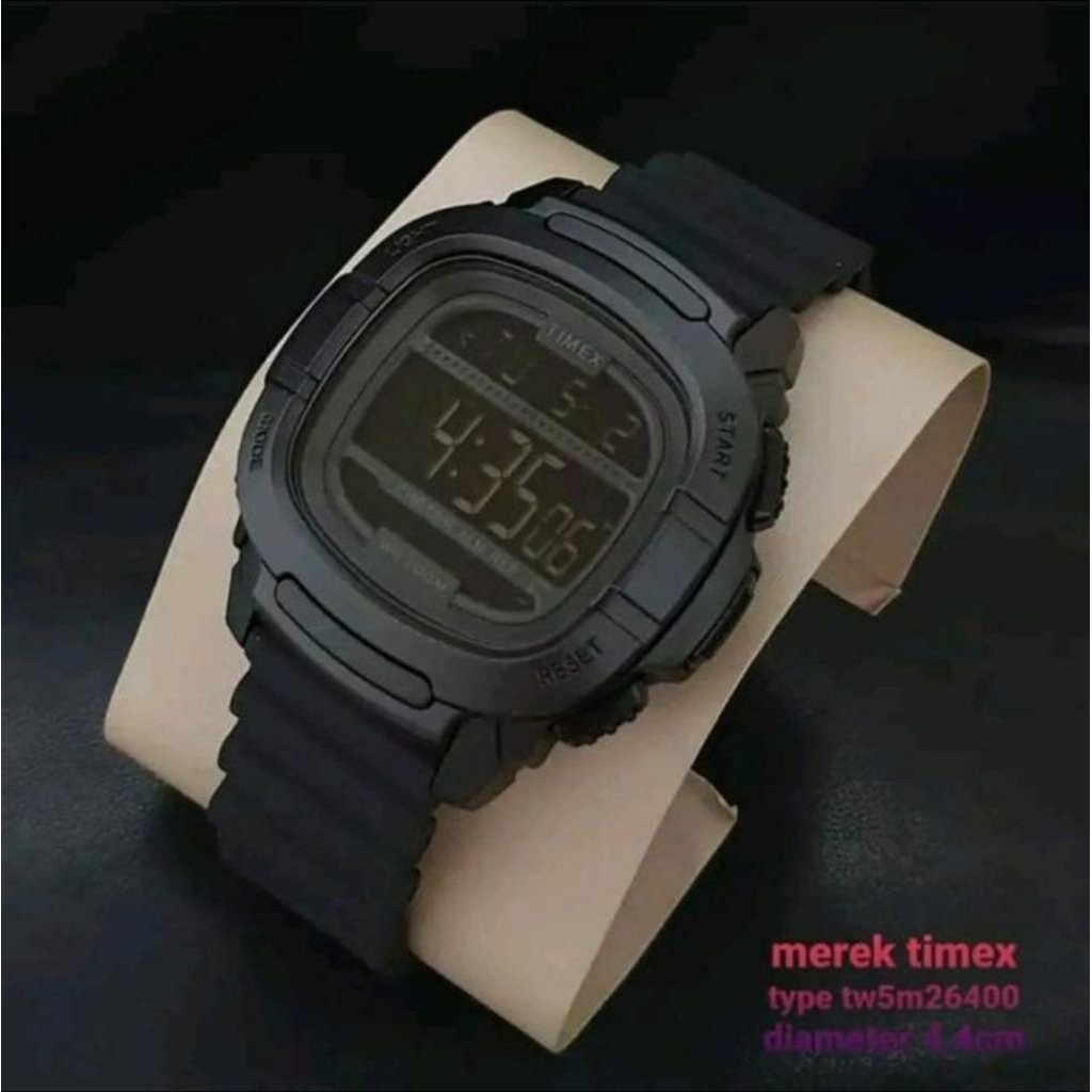 Jam Tangan Pria TIMEX TW5M26400 Original Digital Tali Rubber Karet Water Resistant Tahan air