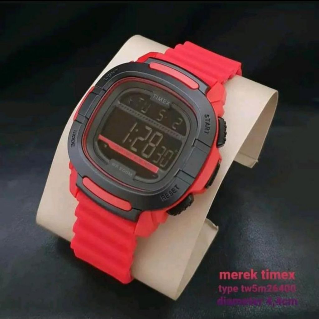 Jam Tangan Pria TIMEX TW5M26400 Original Digital Tali Rubber Karet Water Resistant Tahan air