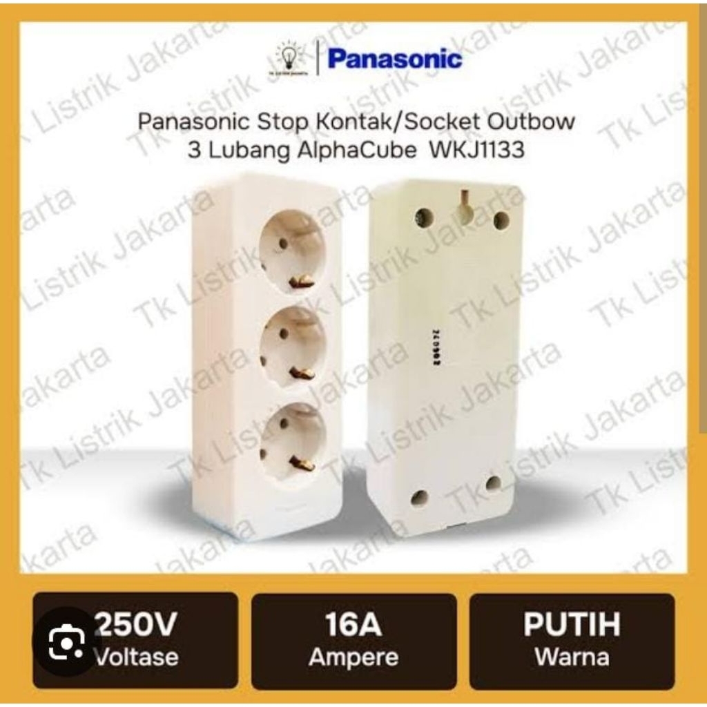 Terminal Colokan 3 Lubang Panasonic Original