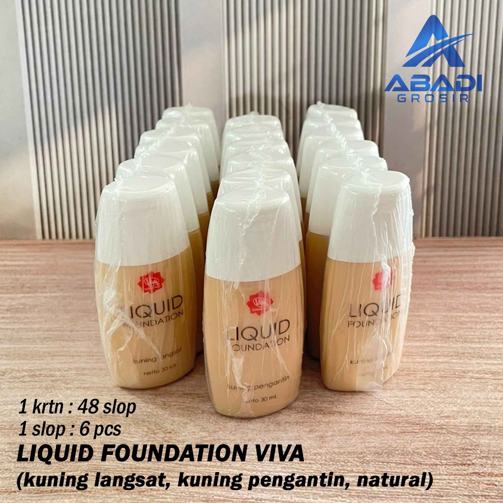 Viva Liquid Foundation 30ml - Ringan, Melembabkan, Finishing Natural