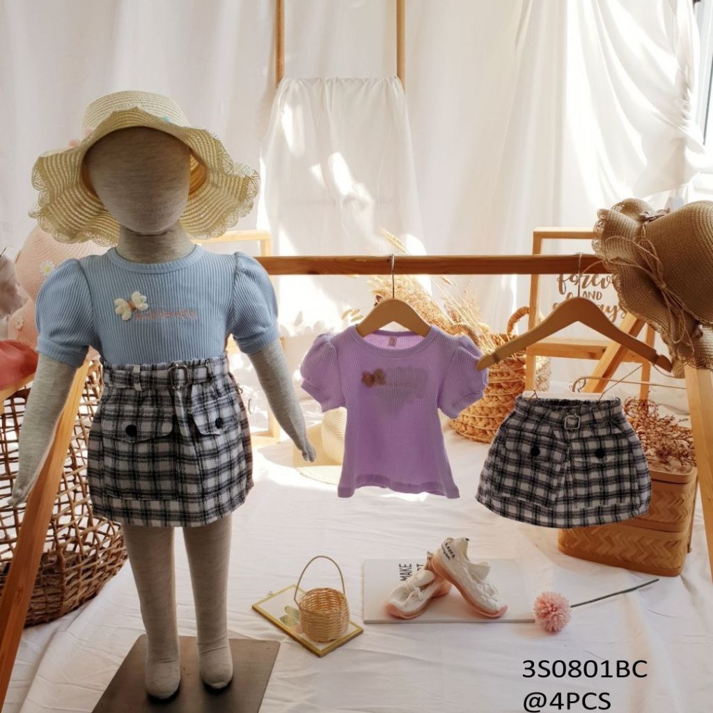 SETELAN GI-DAE ROK CELANA LENGAN PENDEK 3S0801BC