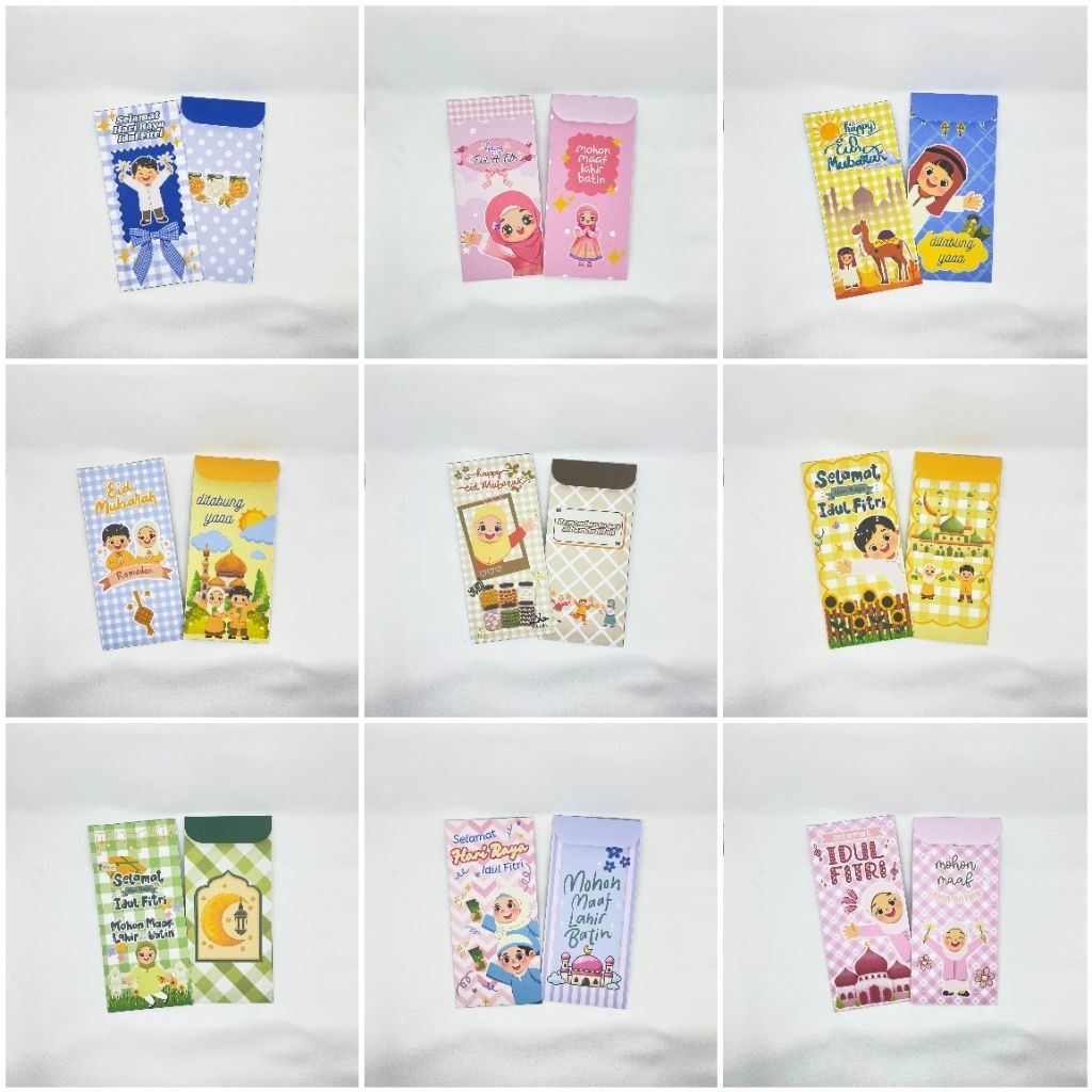 Amplop Lebaran Unik / Amplop Lebaran Karakter Anak / Amplop Lebaran Besar / Amplop Lebaran Aesthetic