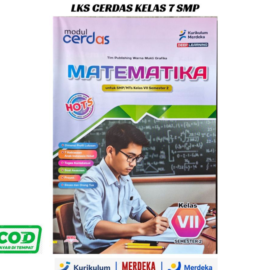 Lks Cerdas Matematika Kelas 7 SMP / MTS Semester 2 Kurmer  Terbaru Murah