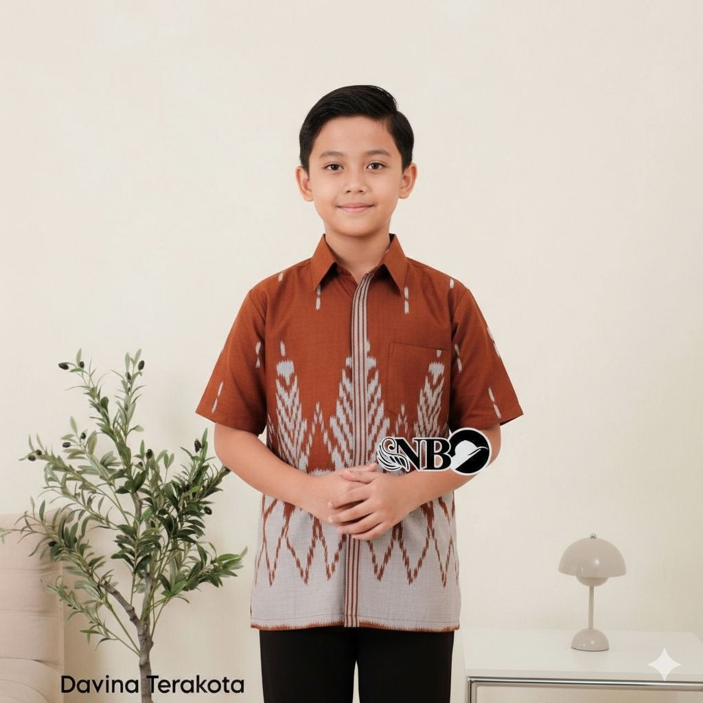 TERAKOTA Batik anak cowok size remaja bahan katun premium / Baju batik anak remaja bahan full katun