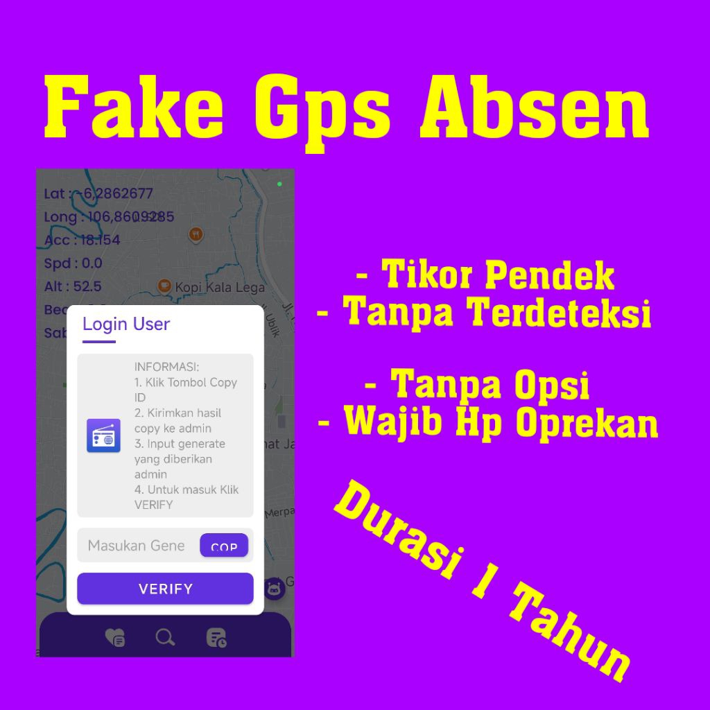 Fake GPS Absen Tikor Pendek