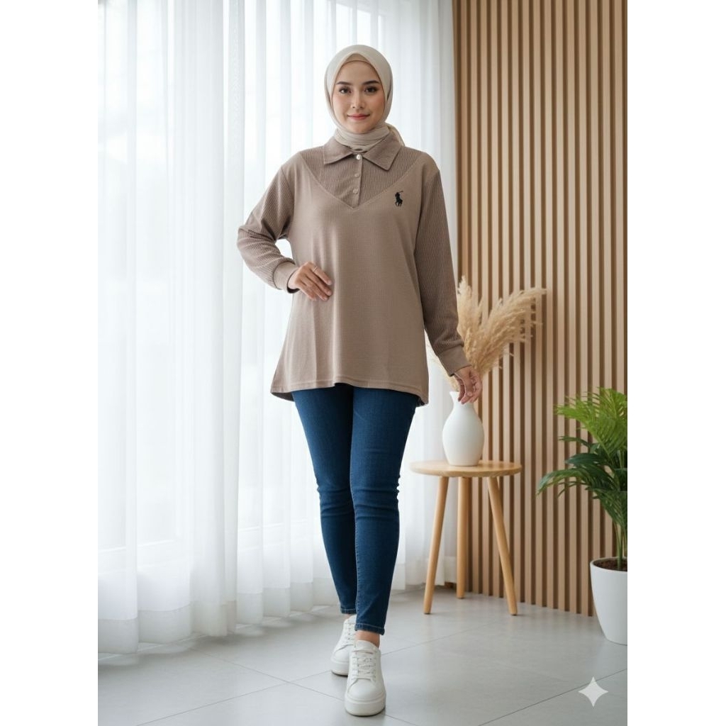 Blouse Rompi Impor Wanita Muslim dengan Model Trendy