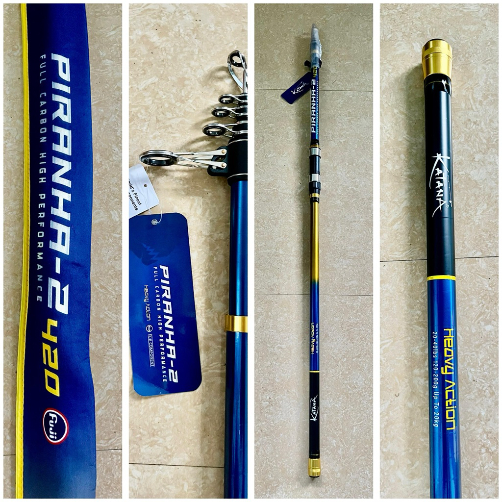 Joran Surf Pasiran Telescopic 450cm / 420cm Piranha II Special Power Rod