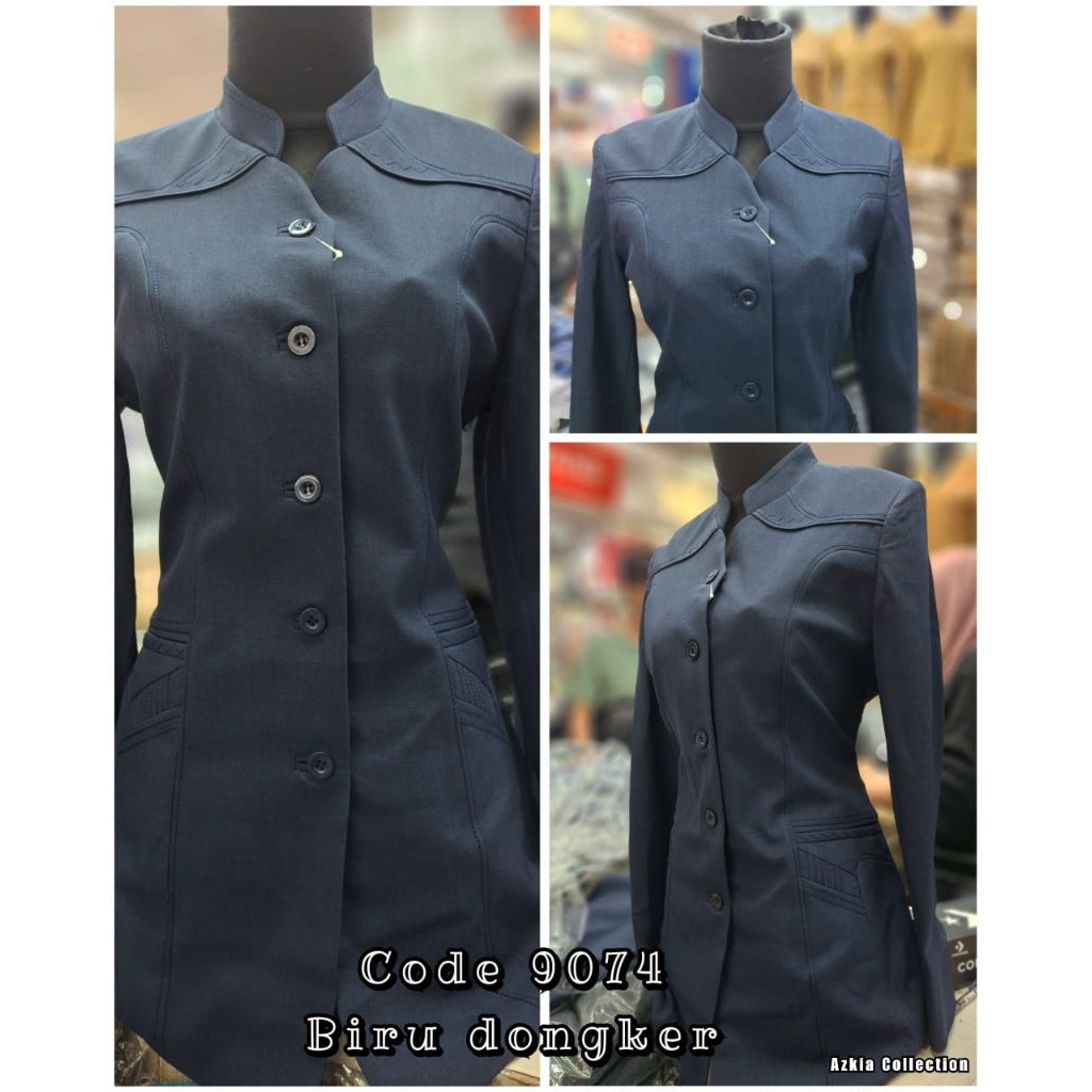 blazer azkia/seragam guru/seragam kantor/dongker, abu tua pns Azkia