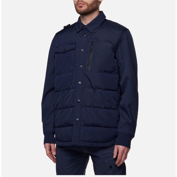 Ma Strum Softshell Down Quilt Overshirt (Ink Navy) Original