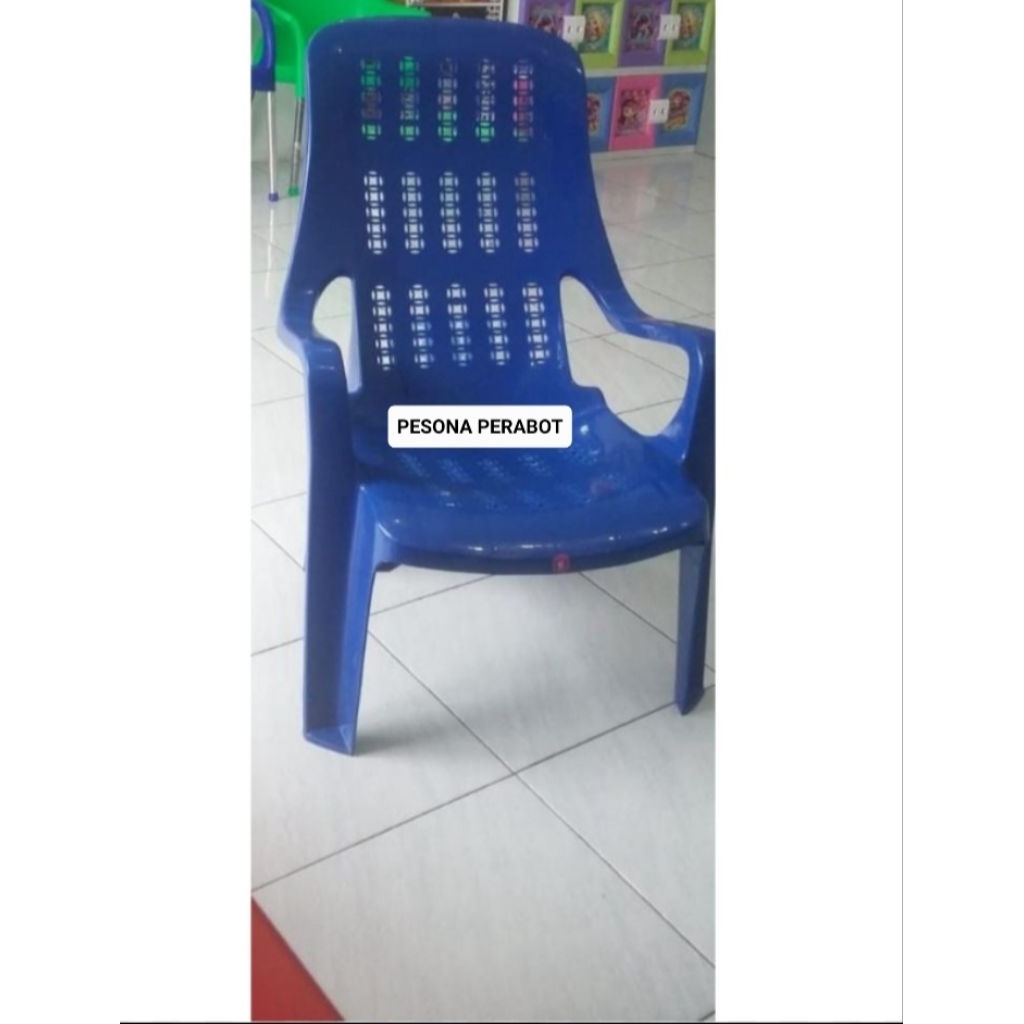 KURSI PLASTIK SANTAI SANDARAN TINGGI TWINPAN, KUAT DAN KOKOH