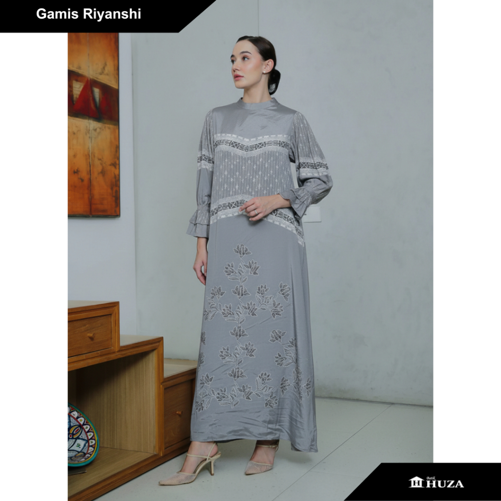 BATIK HUZA Gamis Batik Dress Batik Gamis Riyanshi