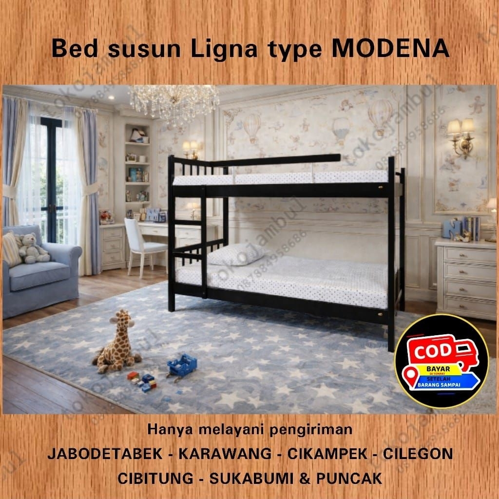 Ranjang susun Ligna type MODENA (200x90x160)