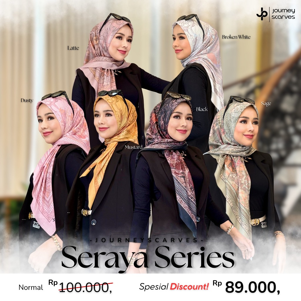 JOURNEY SCARVES Terbaru Seraya Series Bahan Voal Ultrafine Shiny