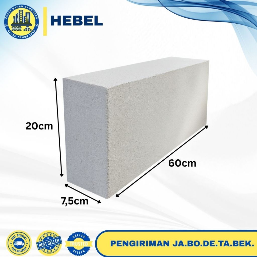 HEBEL BATA RINGAN 7,5 CM | PER KUBIK