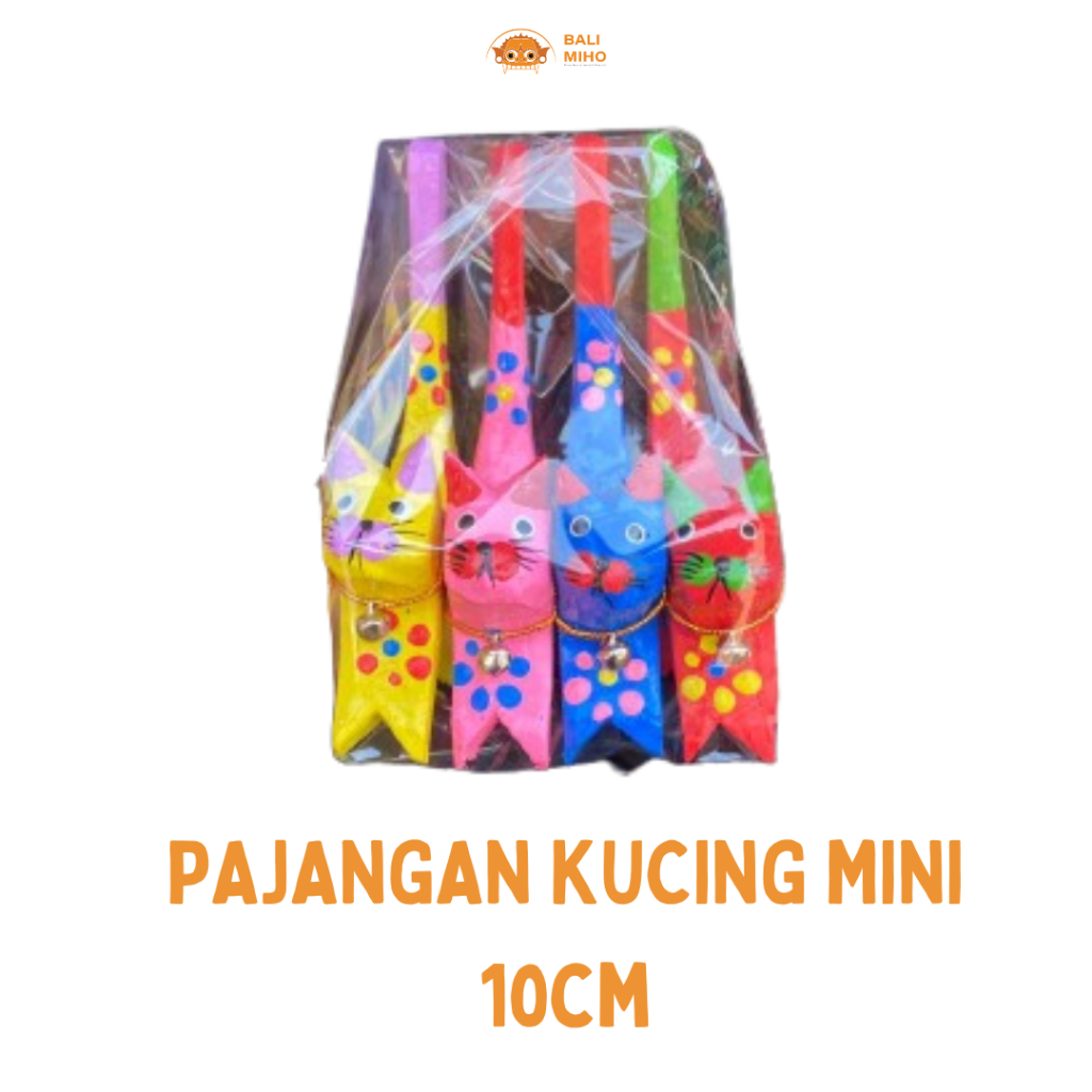 Pajangan Kucing Mini Set 4 pcs - Mainan Edukasi Anak Kucing - Patung Kucing Mini Warna Warni Bali - 