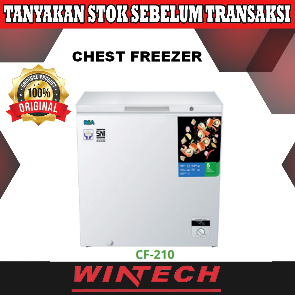 RSA CF-210 Chest Freezer - Box Pendingin - Lemari Pendingin - Freezer Box untuk Makanan Beku Frozen 