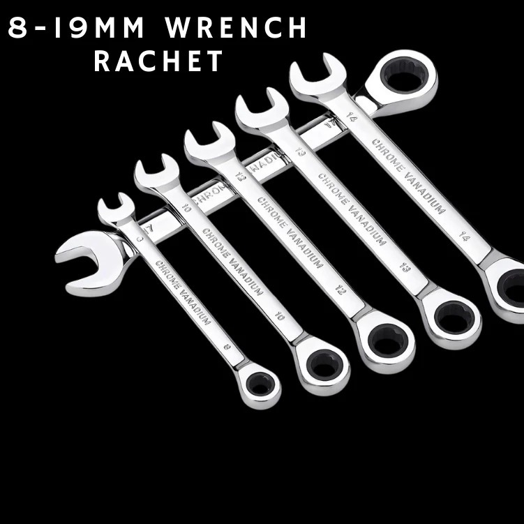 Kunci Ring Pas Set Pas 8/9/10/11/12/13/14/15/16/17/18/19mm Set 7 pcs Kunci