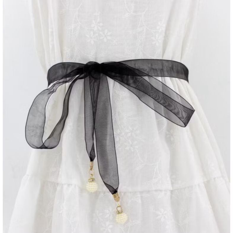 CHIFFON BELT - Ikat Pinggang RUMBAI CHIFFON Tali Aksesoris Fashion Wanita Womens Tassel Korea Style 