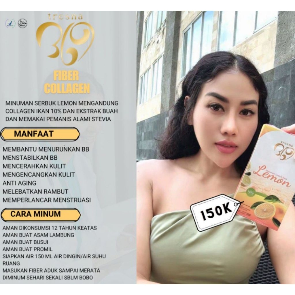 TRESNA 369 FIBER + COLLAGEN/FIBER DRINK/MENURUNKAN BERAT BADAN