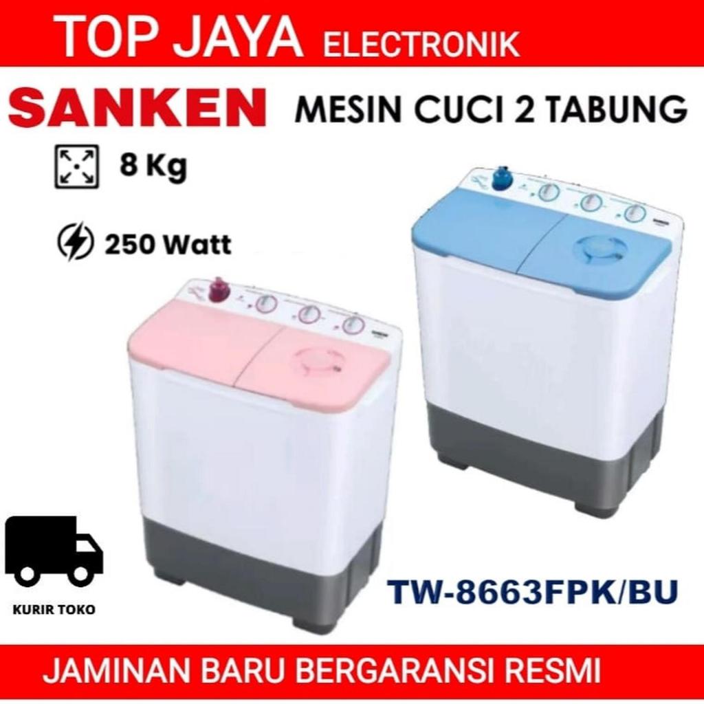 MESIN CUCI SANKEN 8KG 2 TABUNG/SANKEN MESIN CUCI 8KG TWINS TUB NEW SERIES
