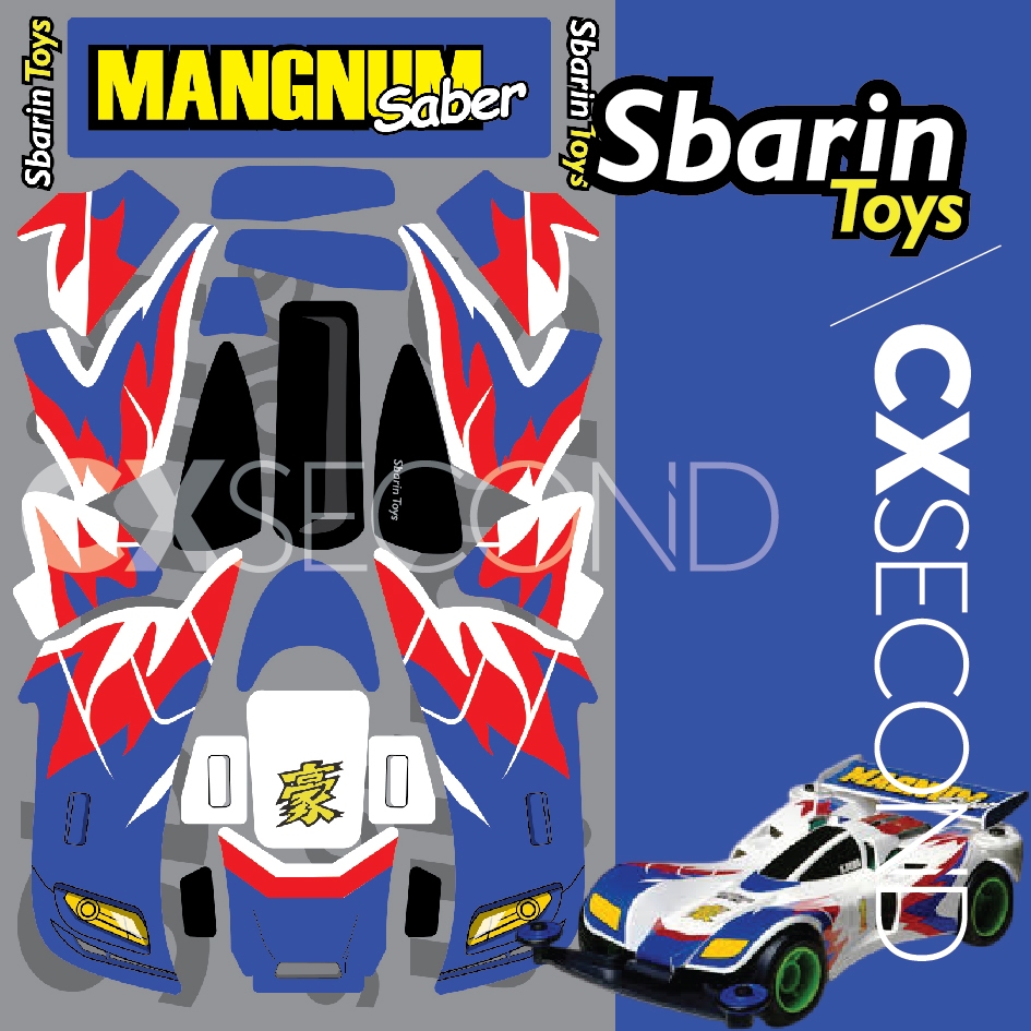 Stiker Custom Tamiya Magnum Saber - Ori Custom I Sbarin Toys