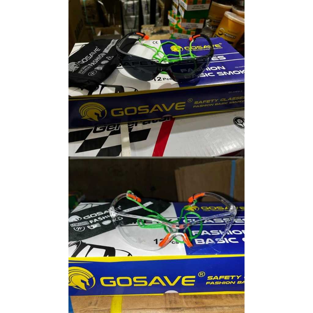KACAMATA SAFETY GOSAVE Kacamata Safety "Gosave" ORIGINAL
